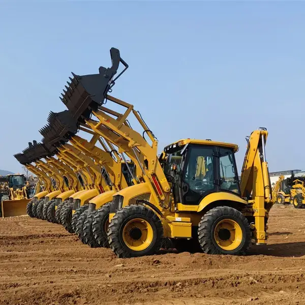 Low price earth moving machinery China backhoe loader excavator for sale